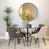 Aviano Round 48-inch Glass Top Metal Dining Table Gunmetal — product view 11