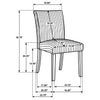 Dermott Upholstered Parson Dining Side Chair Cream (Set of 2) — product view 11