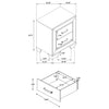 Kauffman 2-drawer Nightstand Dark Cocoa — product view 11