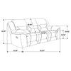 Gilson Chenille Upholstered Reclining Sofa Grey — product view 11