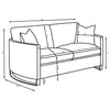 Corliss 2-piece Upholstered Arched Arm Sofa Set Beige — product view 11