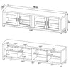 Sachin 4-door Engineered Wood 79-inch TV Stand Dark Pine — product view 11