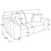 Burnett 3-piece Chenille Upholstered Sofa Set Ivory — product view 11