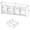 Denison 79-inch 4-door TV Stand Media Console Black — product view 11