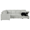 Devonshire Sleeper Sectional Sofa Storage Chaise Grey — product view 11