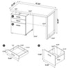 Brennan 47-inch 3-drawer Office Computer Desk Mango — product view 11