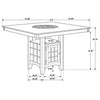 Gabriel 52-inch Counter Height Dining Table Cappuccino — product view 11