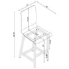 Juelia Clear Acrylic Counter Chair Chrome (Set of 2) — product view 11