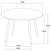 Andrews 5-piece Round Dining Table Set Light Ash and White — product view 11