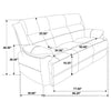 Ellington Upholstered Padded Arm Sofa Dark Brown — product view 11