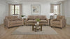 Scotland Faux Leather Upholstered Track Arm Sofa Brown — product view 11