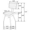 Misty Leather Upholstered Dining Chair Espresso (Set of 2) — product view 11