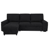 Demko Sleeper Sectional Sofa with Speaker and Storage Chaise Black — product view 11