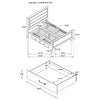 Kauffman 4-piece Queen Bedroom Set Washed Taupe — product view 12