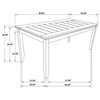 Dalila 5-piece Rectangular Dining Table Set Cappuccino — product view 12
