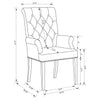 Alana Velvet Upholstered Dining Arm Chair Sand — product view 12