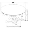 Ridgewell 5-piece Round Pedestal Dining Set Dark Oak — product view 12