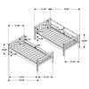 Dakota Wood Twin Over Twin Bunk Bed Natural — product view 12