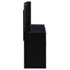 Flora 2-drawer Vanity Set with LED Mirror Black High Gloss — product view 12