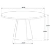 Franklin 5-piece 54-inch Round Dining Table Set Dark Brown — product view 12