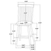 Andrews Windsor Counter Height Dining Side Chair Light Ash (Set of 2) — product view 12