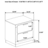 Caraway 2-drawer Nightstand Black — product view 12