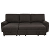 Demko Sleeper Sectional Sofa with Speaker and Storage Chaise Brown — product view 12