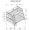 Holden Wood Veneer Twin Over Full Bunk Bed White — product view 12