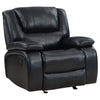 Camila 3-piece Upholstered Reclining Sofa Set Black — product view 12