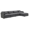 Hobson Upholstered Armless Chair Charcoal — product view 12