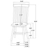 Andrews 5-piece Round Dining Table Set Light Ash and Black — product view 12