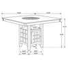 Gabriel 9-piece Square Counter Height Dining Set Cappuccino — product view 12