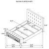 Senna Upholstered Queen Audio Flame Visualizer Bed Brown — product view 12