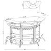 Dallas 3-piece Curved Freestanding Home Bar Cabinet Black — product view 12