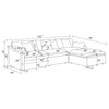 Hobson 4-piece Upholstered Modular Sectional Sofa Charcoal — product view 12