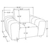 Burnett 3-piece Chenille Upholstered Sofa Set Ivory — product view 12