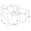 Destino 3-piece Chenille Splayed Arm Sofa Set Greige — product view 12