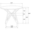 Elowen 5-piece Round Solid Wood Dining Set Light Walnut — product view 12