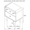 Robyn 2-drawer Nightstand Bedside Table Dark Walnut — product view 12