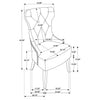 Baney Fabric Upholstered Dining Side Chair Cream and Black — product view 13