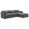 Hobson Upholstered Armless Chair Charcoal — product view 13