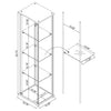 Bellatrix 3-shelf Clear Glass Curio Cabinet Cappuccino — product view 13