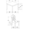 Parkwood 5-piece Square Dining Table Set Dark Ash Brown — product view 13