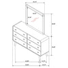 Robyn 6-drawer Bedroom Dresser and Mirror Light Ash — product view 13