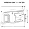 Ridgewell 2-drawer 4-door Dining Server Dark Oak — product view 13