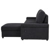 Demko Sleeper Sectional Sofa with Speaker and Storage Chaise Black — product view 13