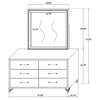Lucia 6-drawer Dresser and Mirror Black — product view 13