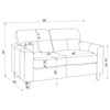 Scotland 2-piece Faux Leather Upholstered Sofa Set Brown — product view 13