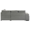 Roanne Fabric Upholstered Sleeper Sectional Sofa Grey — product view 13