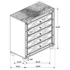 Gunnison 5-drawer Bedroom Chest Silver Metallic — product view 13